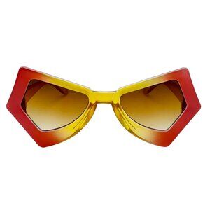 7029 | Pink/Yellow Cateye Sunglasses